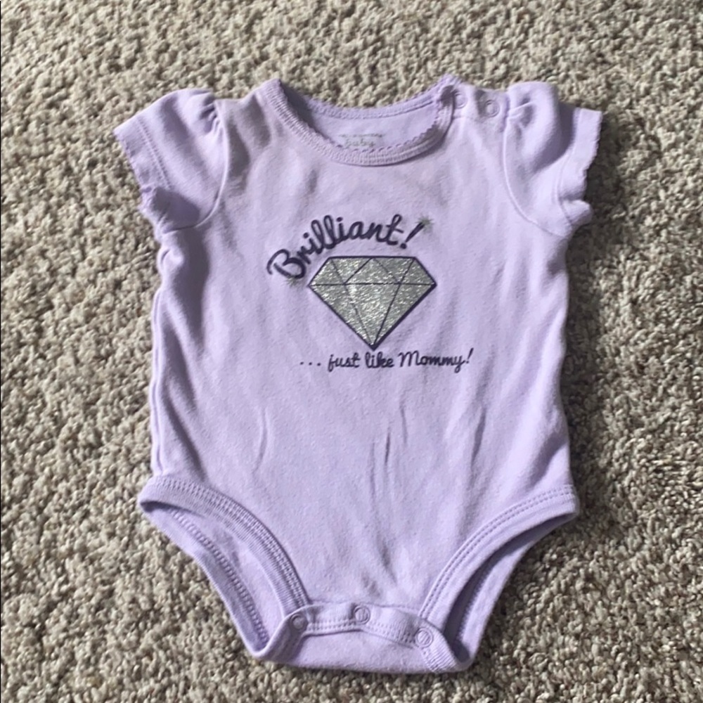 Purple baby onesie